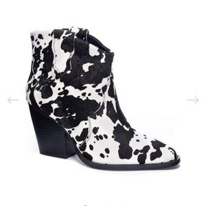 Chinese Laundry Cow Print Western Bootie - Size 9